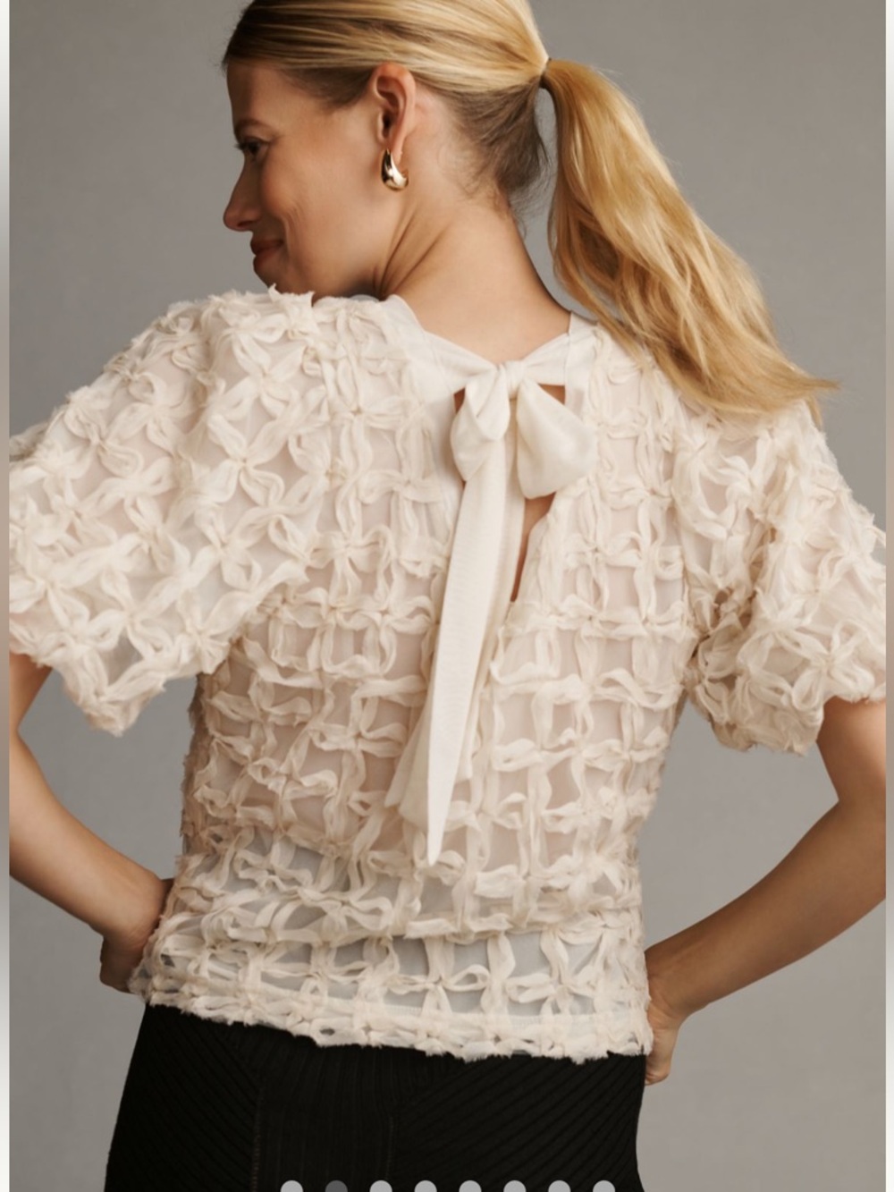 Anthropologie | Sarah Hann Karla Textured Top | Size M - Picture 3 of 13